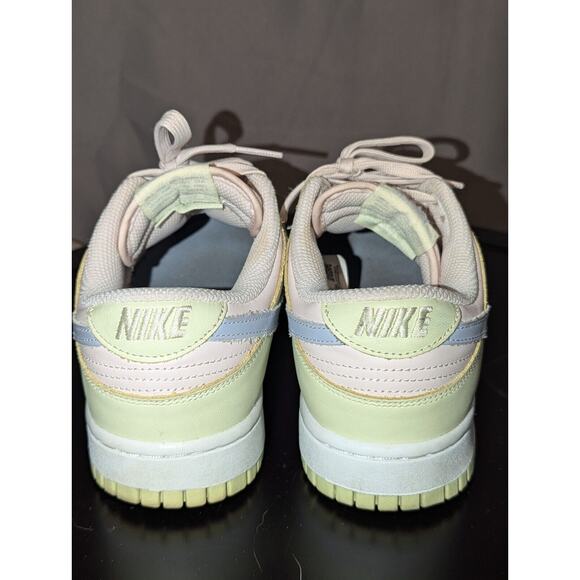 Nike Shoes Women's 7.5 Dunk Low Ghost Light Soft Pink Lime Ice White Sneakers - Picture 6 of 9